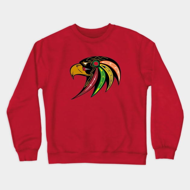 Blackhawks Alternate Accipiter Logo Crewneck Sweatshirt by postpoptart